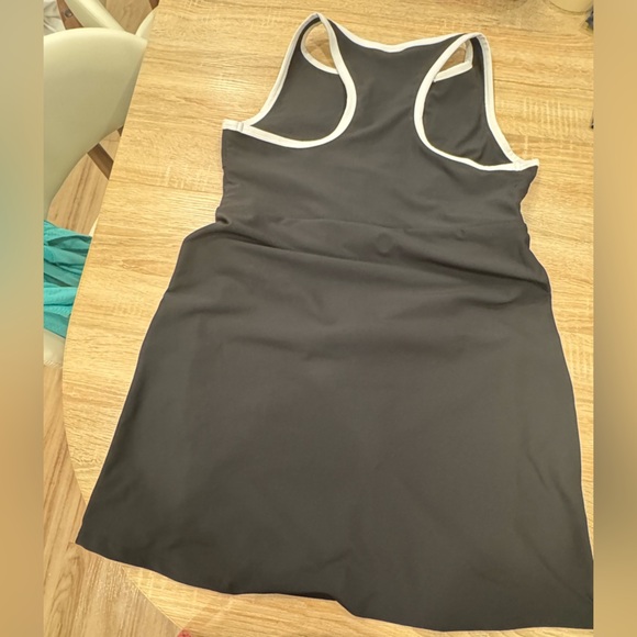 Sage Gray and White Midi Dress - Picture 5 of 7